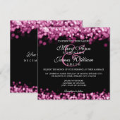 Elegante bruiloft roze lichten kaart (Voorkant / Achterkant)