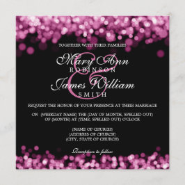 Elegante bruiloft roze lichten kaart