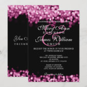 Elegante bruiloft roze lichten kaart (Voorkant / Achterkant)