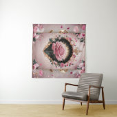 Elegante bruiloft Roze Rose Muurschildering #2 Wandkleed (In Situ (horizontaal))