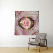 Elegante bruiloft Roze Rose Muurschildering #3 Wandkleed (In Situ (horizontaal))