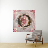 Elegante bruiloft Roze Rose Muurschildering #5 Wandkleed (In Situ (horizontaal))