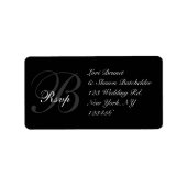 Elegante bruiloft RSVP-adreslabel Etiket (Voorkant)