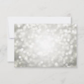 Elegante bruiloft RSVP Bokeh Lights  Zilver (Achterkant)