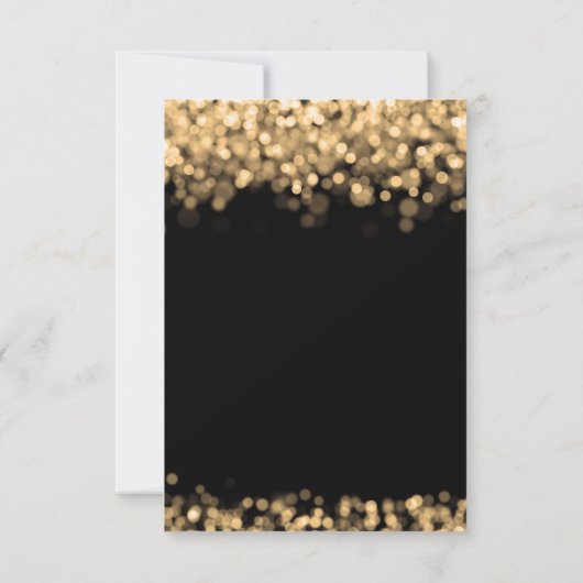 Elegante bruiloft RSVP Gold Lights (Achterkant)
