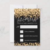 Elegante bruiloft RSVP Gold Lights CUSTOM (Voorkant)