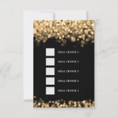 Elegante bruiloft RSVP Gold Lights CUSTOM (Achterkant)