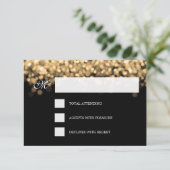 Elegante bruiloft RSVP Gold Lights CUSTOM (Staand voorkant)