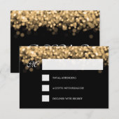 Elegante bruiloft RSVP Gold Lights CUSTOM (Voorkant / Achterkant)