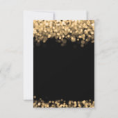 Elegante bruiloft RSVP Gold Lights Kaartje (Achterkant)