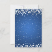 Elegante bruiloft RSVP Winter Sparkle Blue Kaartje (Achterkant)