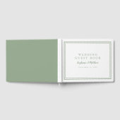 Elegante bruiloft salie groen gastenboek (Volledig)