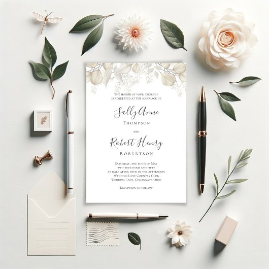 Elegante bruiloft salie groen gebladerte op maat kaart