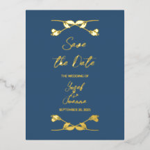 Elegante bruiloft Save the Date Folie Briefkaart