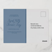 Elegante bruiloft Save the Date Folie Briefkaart (Achterkant)