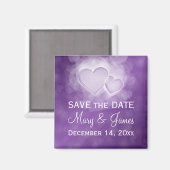 Elegante bruiloft "Save The Date" Modern Hearts Pu Magneet (Voorkant / Achterkant)
