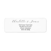Elegante bruiloft script naam en adres etiket (Voorkant)