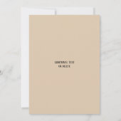 Elegante bruiloft script rustieke bruine bloem kaart (Achterkant)