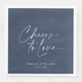 Elegante bruiloft servet - Proost op de liefde (Voorkant)