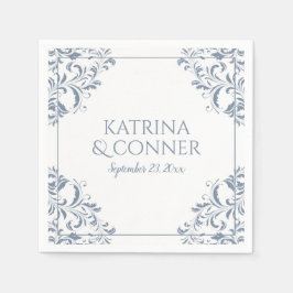 Elegante bruiloft servetten | Nadine (Dusty Blue) 