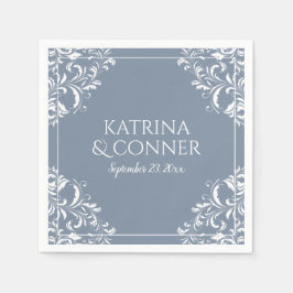 Elegante bruiloft servetten | Nadine (Dusty Blue)