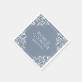 Elegante bruiloft servetten | Nadine (Dusty Blue) (Hoek)