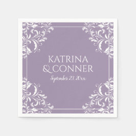 Elegante bruiloft servetten | Nadine (Lavendel)