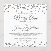 Elegante bruiloft Silver Faux Glitter Confetti