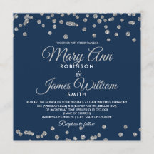 Elegante bruiloft Silver Faux Glitter Confetti Nav