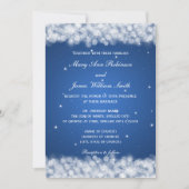 Elegante bruiloft sparkle blauw kaart (Voorkant)
