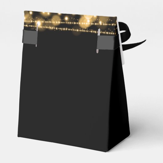 Elegante bruiloft sparkles goud bedankdoosjes (Achterkant)