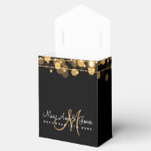 Elegante bruiloft sparkles goud bedankdoosjes (Geopend)