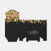 Elegante bruiloft sparkles goud bedankdoosjes (Uitgevouwen)