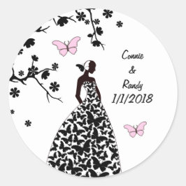 Elegante bruiloft Sticker bruid gemaakt Vlinders
