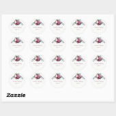 Elegante bruiloft Stickers Cranberry Flowers (Vel)