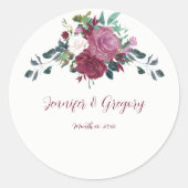 Elegante bruiloft Stickers Cranberry Flowers (Voorkant)