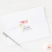 Elegante bruiloft Stickers kleurrijke bloemen (Envelop)