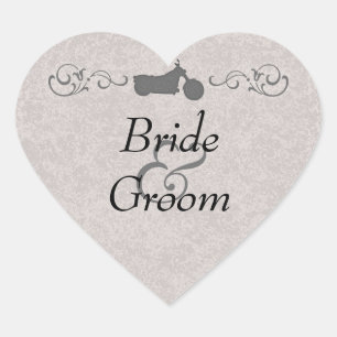 Elegante bruiloft Stickers voor biker koppels