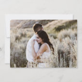 Elegante bruiloft taart foto opslaan van de datum kaart (Achterkant)