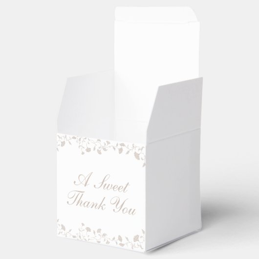 Elegante bruiloft Tan Floral Library Dank u Bedankdoosjes (Geopend)