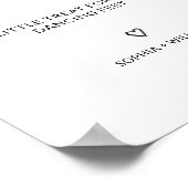 Elegante bruiloft Teenslippers Dance Floor Dancing Poster (Hoek)