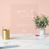 Elegante bruiloft toegewezen stoelen zijn niet onz acryl bord (Huwelijk)