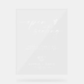 Elegante bruiloft toegewezen stoelen zijn niet onz acryl bord (Voorkant)