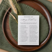 Elegante bruiloft tradities Vrijgezellenfeest spel Kaart