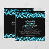 Elegante bruiloft Turquoise Hollywood Glam Kaart (Voorkant / Achterkant)