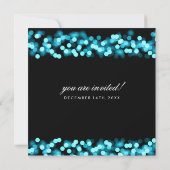 Elegante bruiloft Turquoise Hollywood Glam Kaart (Achterkant)