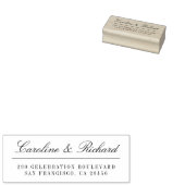 Elegante Bruiloft Typografie Custom Return Adres Rubberstempel (Gestempeld)