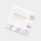 Elegante bruiloft typografie Dank u Banner Folie Servetten (Links)