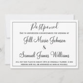 Elegante bruiloft uitgesteld kaart (Voorkant)