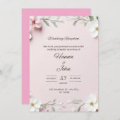 Elegante  bruiloft uitnodiging (Voorkant / Achterkant)
